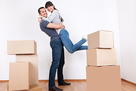 couple moving home