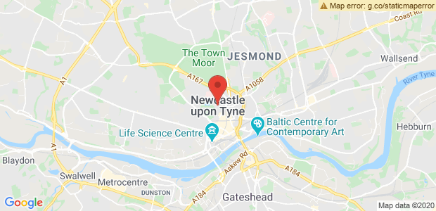 Newcastle upon Tyne Map
